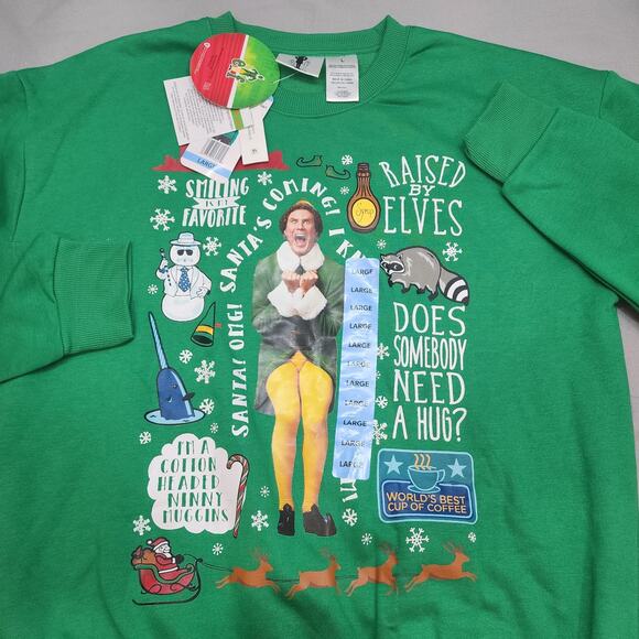 Buddy The Elf Ugly Christmas Sweater Men's Size L - NWT - Picture 1 of 5